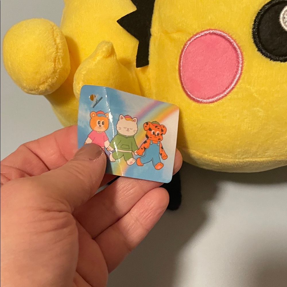 Pokemon Pichu Sitting Yellow & Black Plush Toy 11 inches Stuffed Animal NWT - Picture 6 of 7